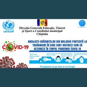 Angajații grădinițelor din Moldova participă la traininguri în care sunt instruiți cum să acționeze în timpul pandemiei COVID-19.